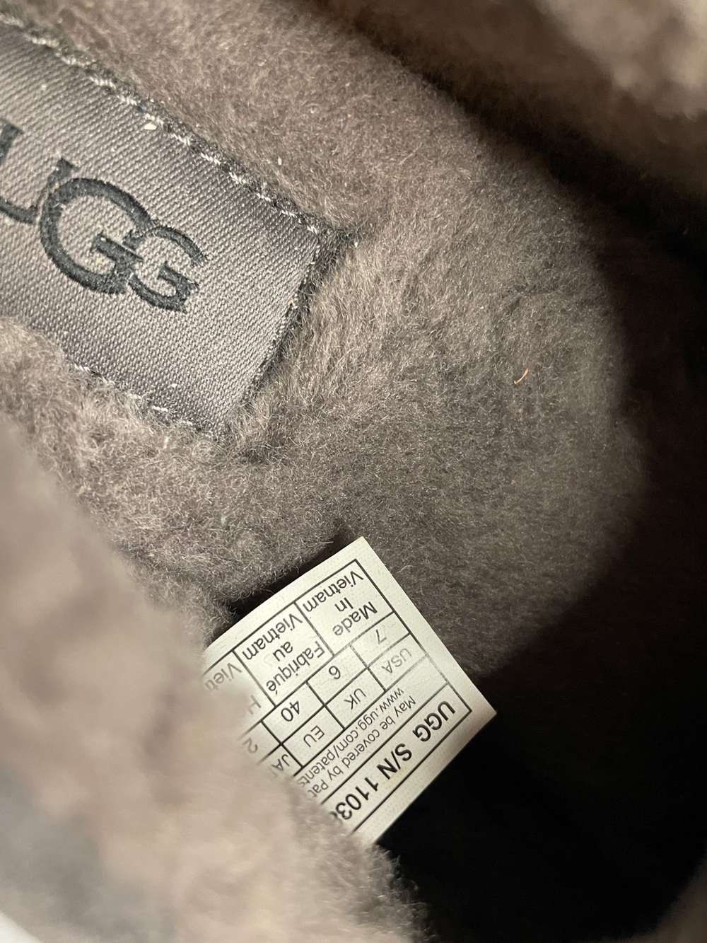 UGG Mens Ascot Charcoal Grey Slippers - Picture 4 of 5